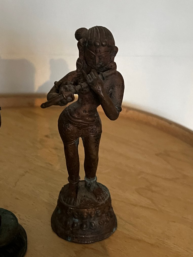 Τρεις χορευτές ναού. - Μπρούντζος - Ινδία - Late 20th century #3.2