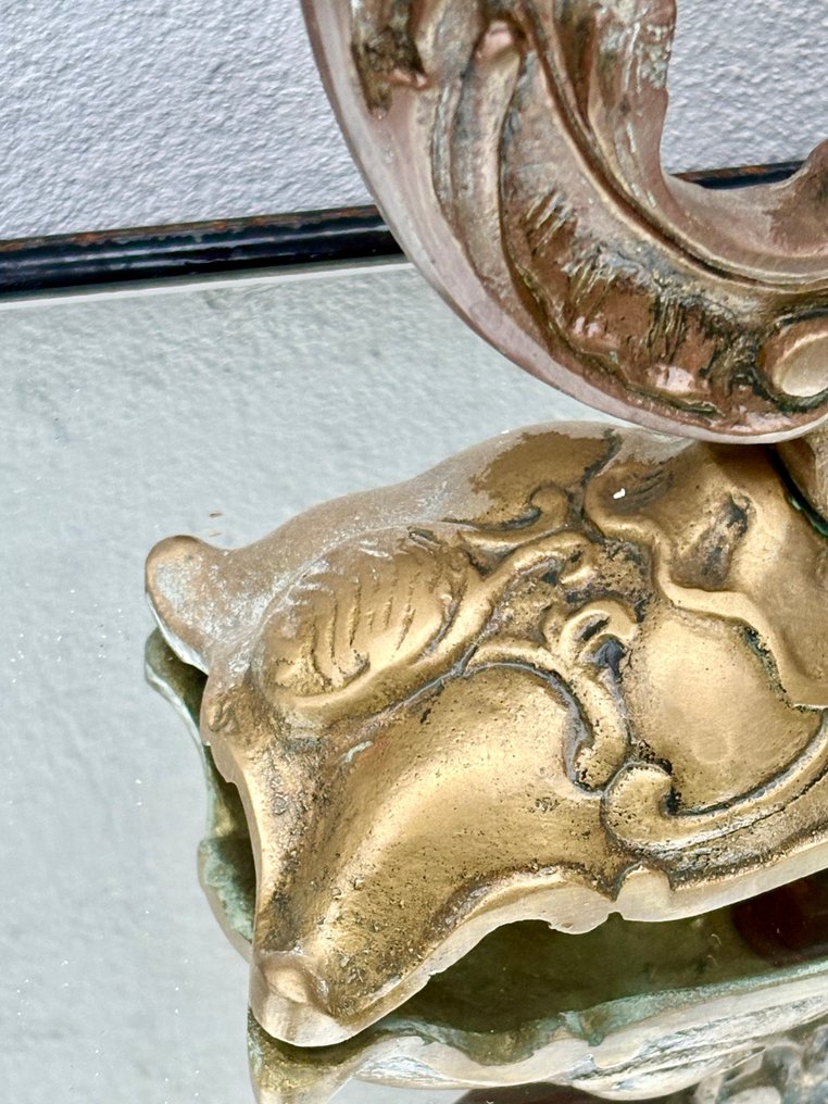 Table mirror - Bronze casting - with tiltable table #4.3