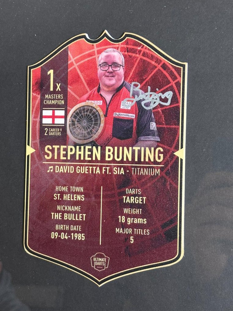 PDC World Darts Championship - Stephen Bunting - 签名终极卡 - 装裱拼贴画 - 无 rp 价格！！  #2.1