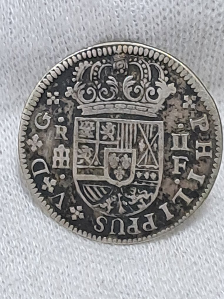 西班牙, 玻利维亚. 2 reales + 4 soles 1721/1858 (2 monete)  (没有保留价) #3.2