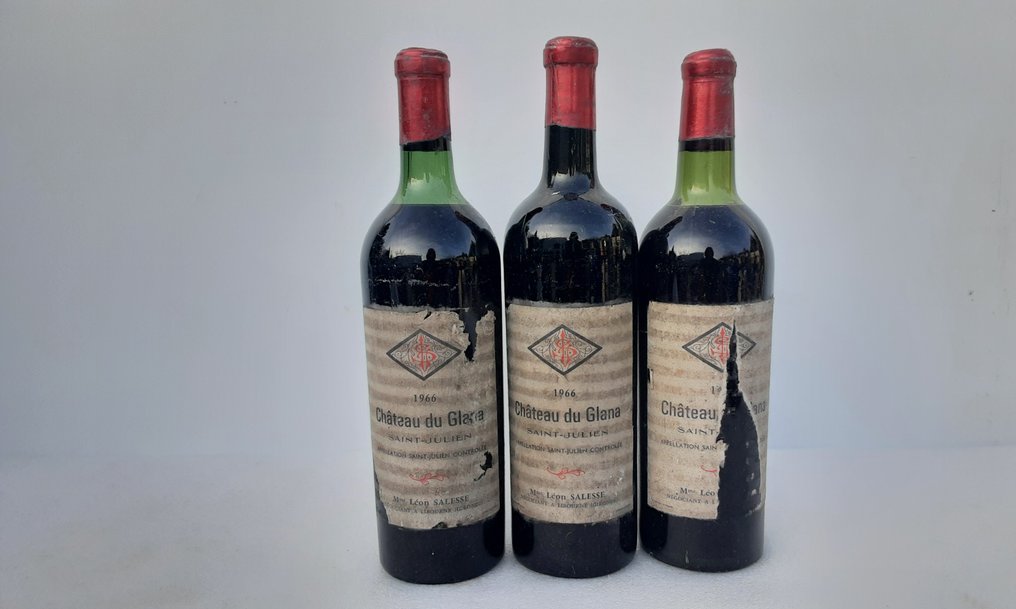 1966 Chateau du Glana - 聖朱利安 - 3 瓶 (0.75L) #1.0