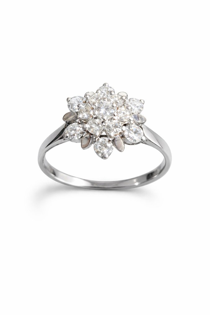 戒指 - 14 克拉 白金 -  0.75ct. tw. 鉆石 (天然)  - 鉆石 #1.0