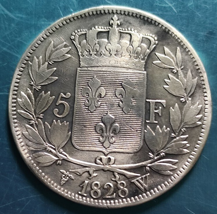 法国. Charles X. 5 Francs 1828-W, Lille  (没有保留价) #1.0