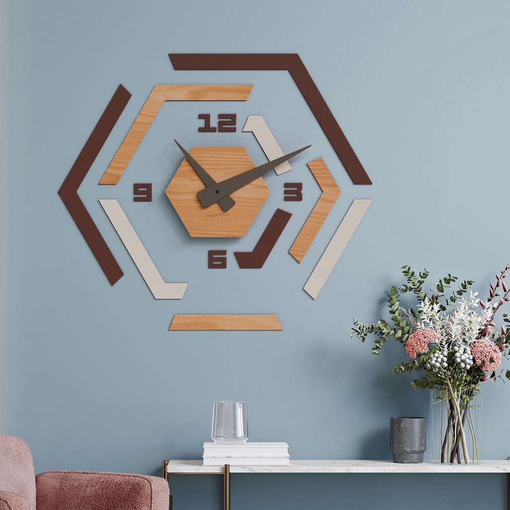 Ρολόι τοίχου - GIallobus - Σύγχρονη Ξύλο - 2024 - Orologio Hive #3.2