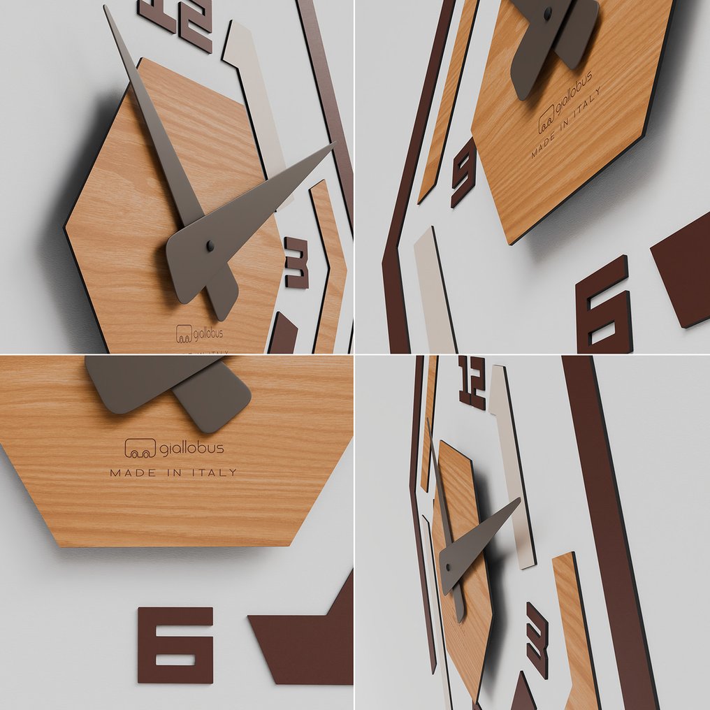 Ρολόι τοίχου - GIallobus - Σύγχρονη Ξύλο - 2024 - Orologio Hive #4.3
