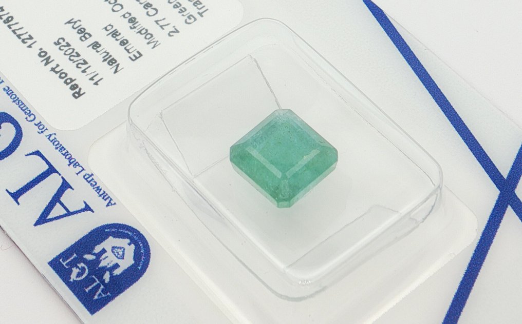 没有保留价 - 1 pcs  绿色 祖母绿  - 2.77 ct - 安特卫普宝石检测实验室（ALGT） #3.2