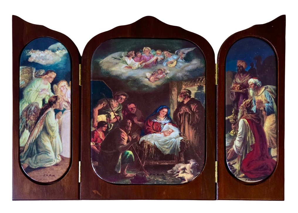 L.M. Roth - Bradex - Drieluik - Το θαύμα των Χριστουγέννων - 11023/39000 - Ξύλο, Πορσελάνη - 1990-2000 #1.0