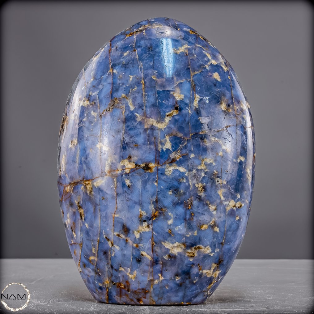 Φυσικός πολύ σπάνιος μπλε χαλαζίας σε απλή μορφή. Τέχνη στη φυσική της μορφή.- 1321.21 g #2.1