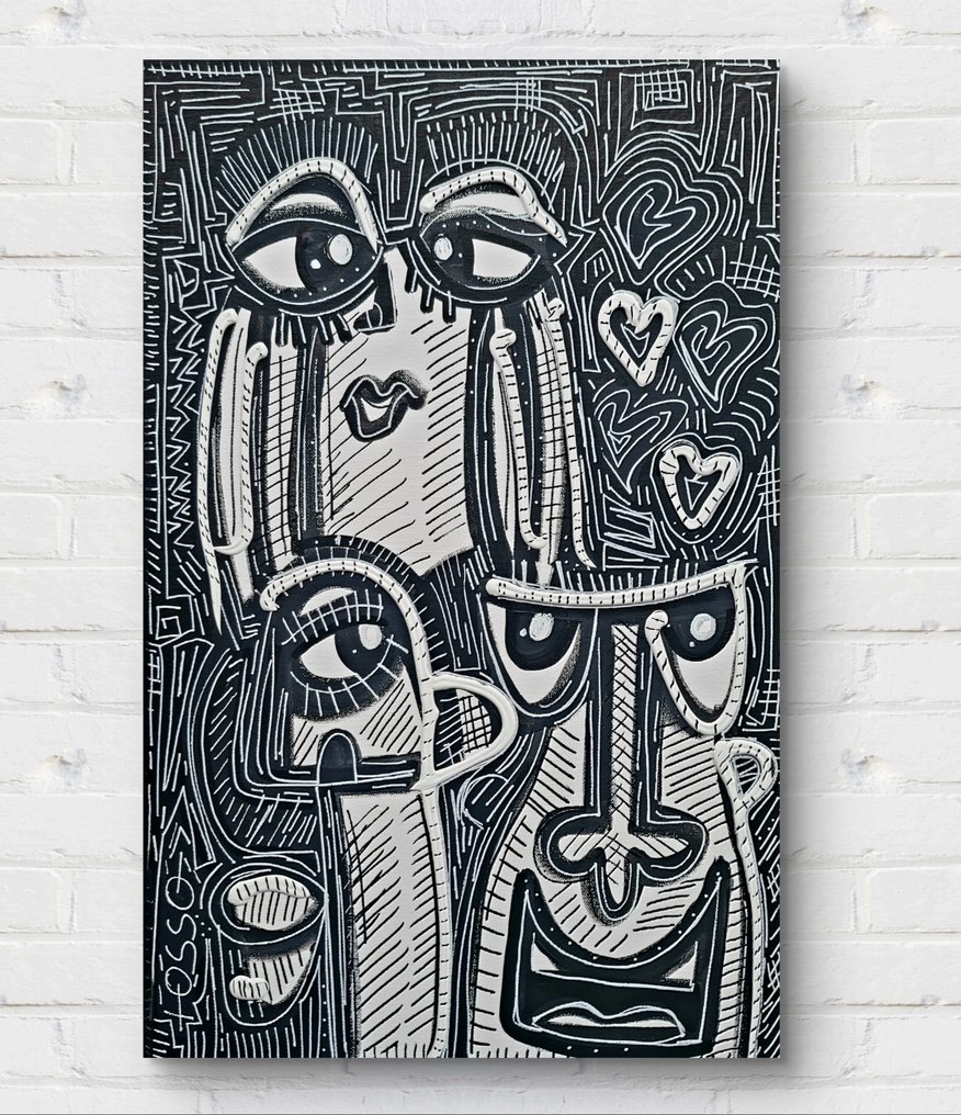 Denis OSSO (1965) - The choice    - unique original - avec châssis #1.0