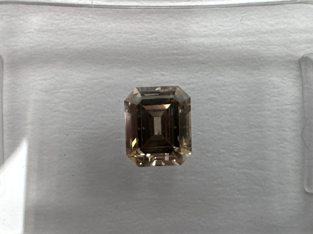 没有保留价 - 1 pcs 钻石 (天然色彩的) - 0.57 ct - 雷地恩型 - Fancy 黄色 棕色 - SI1 微内含一级 - 国际宝石研究院(IGI) #1.0