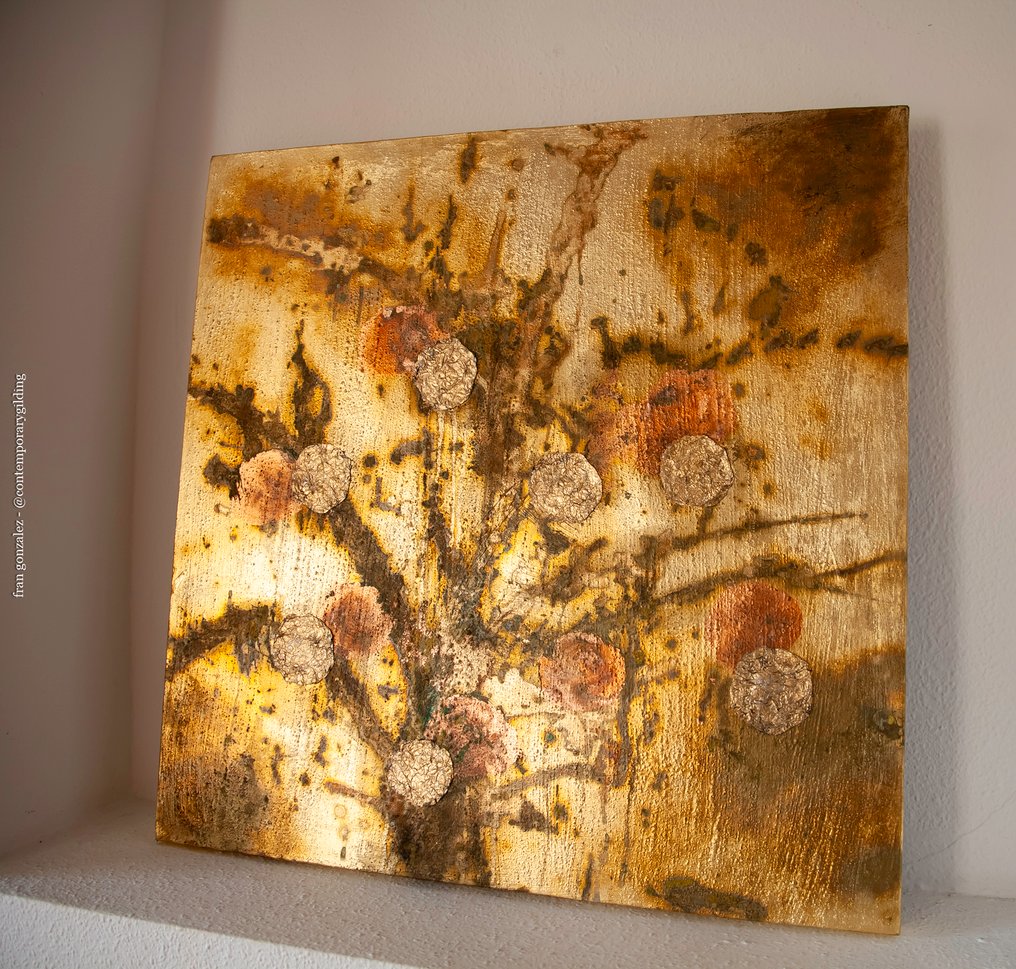 Fran Gonzalez 1959 (Contemporary Gilding) - Winter Persimmons #3.2