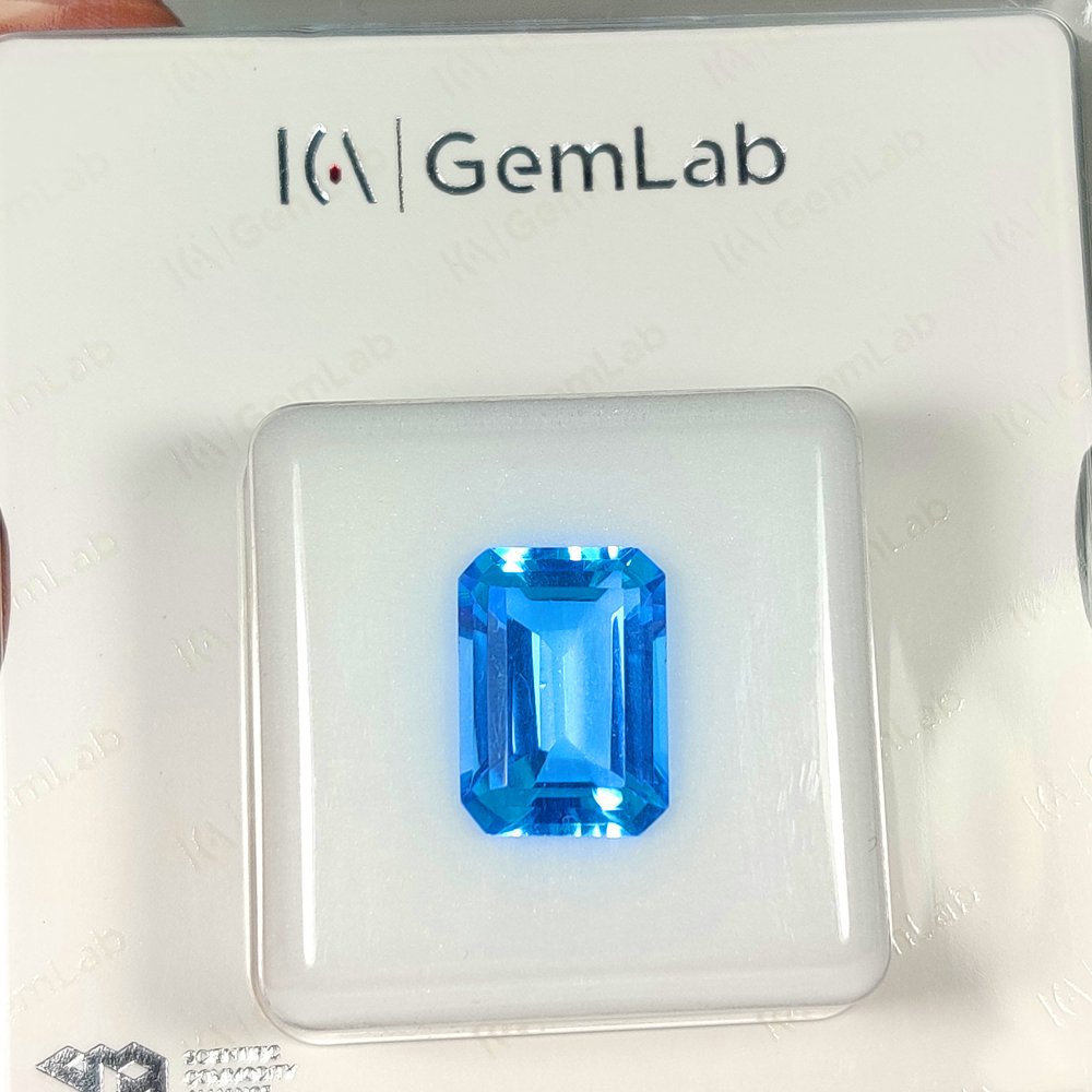 没有保留价 蓝色 黄宝石 - 19.09 ct - 国际有色宝石协会(ICA GemLab) - Fancy - 瑞士蓝拓帕石 #3.2