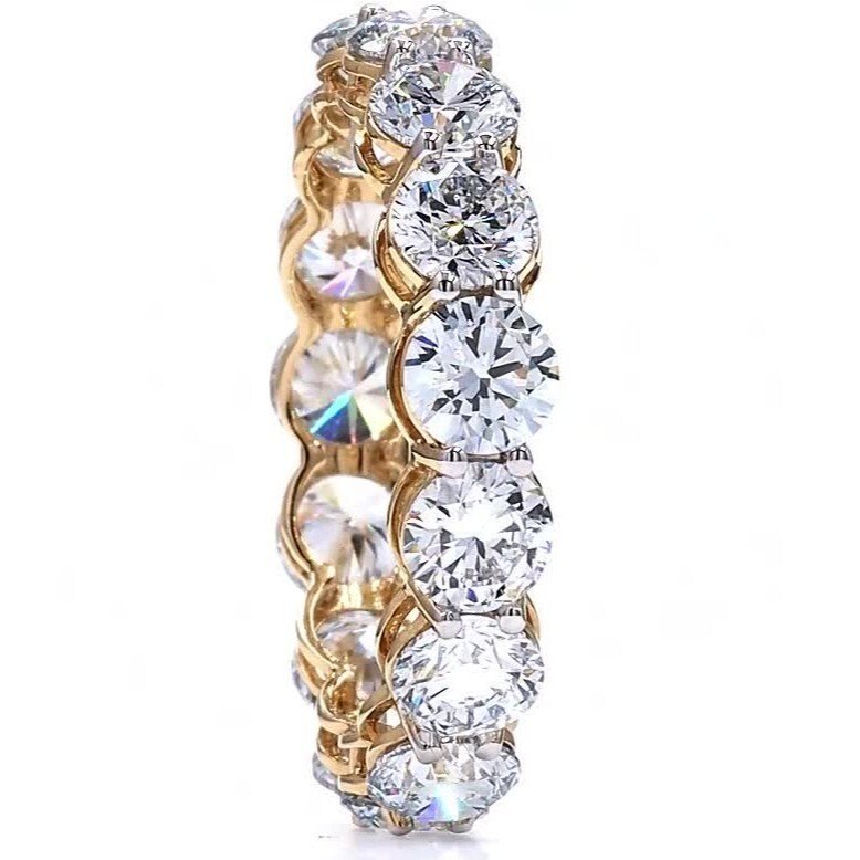 χωρίς τιμή ασφαλείας - Δαχτυλίδι - 18 καράτια Κίτρινο χρυσό - 5.05ct. tw. Διαμάντι (Εργαστηριακής καλλιέργειας) #2.1