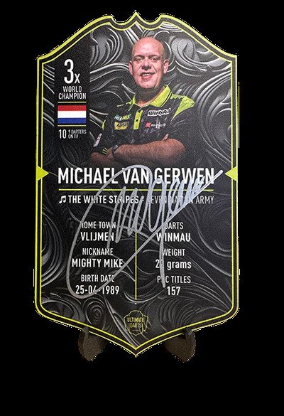 PDC World Darts Championship - Michael van Gerwen - 签名终极卡 - 装裱拼贴画 - 无 rp 价格！！  #1.0
