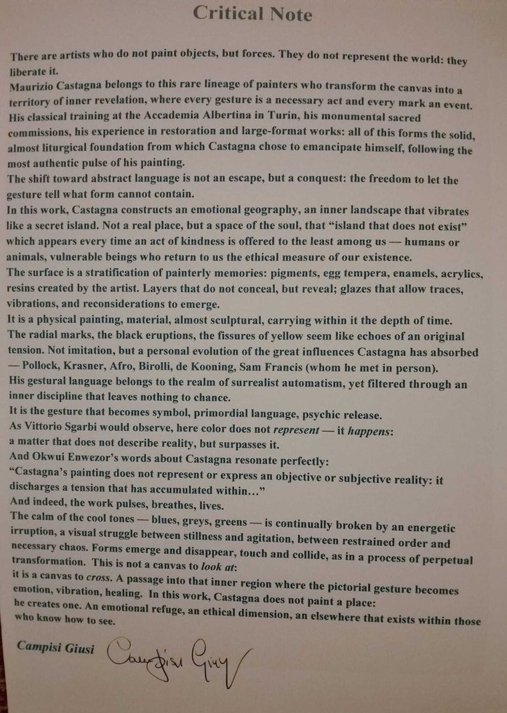 Castagna Maurizio 1961 - XL - L'ISOLA CHE VIVE NEL BENE #2.1