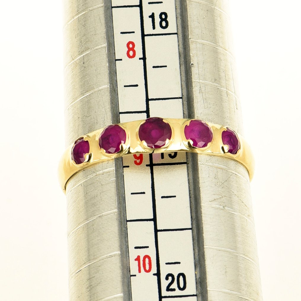 Sans prix de réserve - Bague - 14 carats Or jaune Rubis #4.3