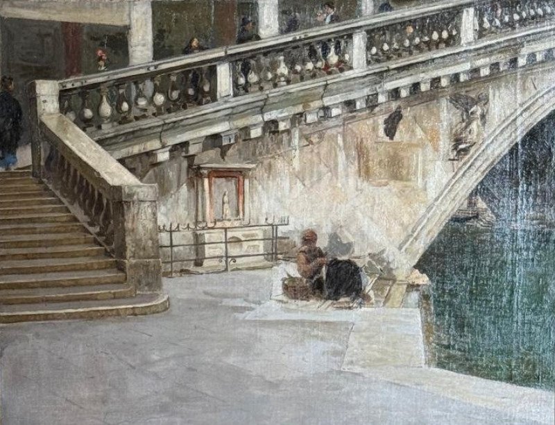 Vincenzo Caprile (1856-1936) - Venezia Il Ponte di Rialto #1.0