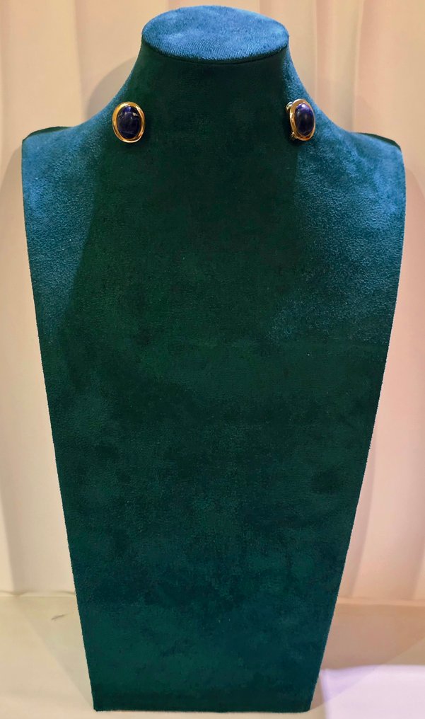 Swoboda - Placcato oro, Pierres Sodalite - Orecchini - Senza prezzo di riserva #1.0