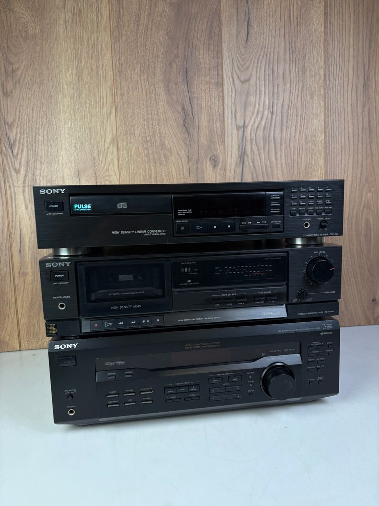 Sony - Δέκτης STR-DE245 - CDP-195 Πικάπ CD - Κασετόφωνο TC-FX110 Στερεοφωνικό σετ #1.0