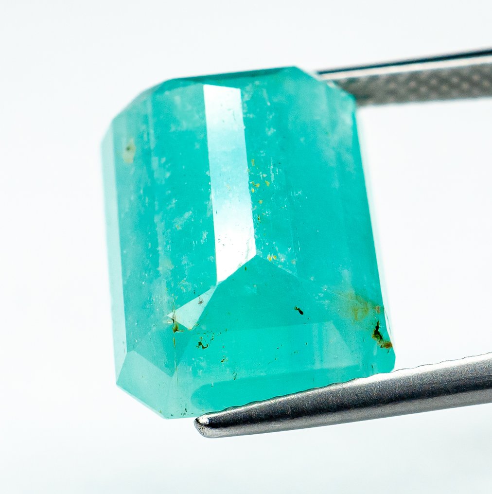 沒有保留價 祖母綠  - 10.59 ct - Bellerophon Gemlab - 蓝绿色（轻微油） #4.3