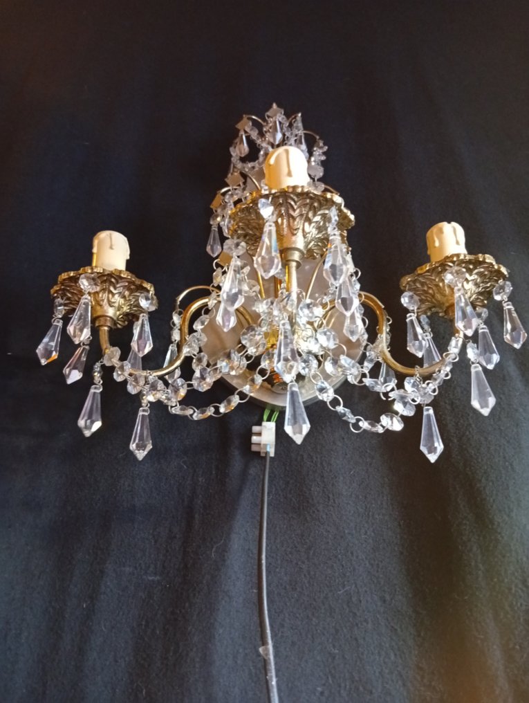 Φωτιστικό τοίχου - Ορείχαλκος, Κρύσταλλο - Αναβίωση στυλ ροκοκό #3.2