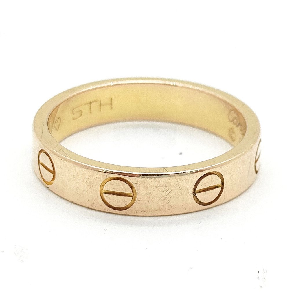 没有保留价 - Cartier - 戒指 - Love - 18K包金 玫瑰金 #1.0