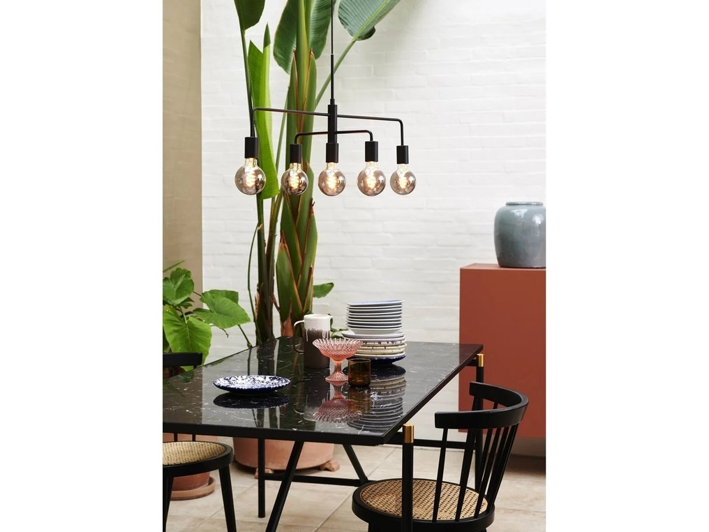 Nordlux - Κρεμαστό φωτιστικό - Gloom – Κομψό 5-Σημεία - Μαύρο - Μέταλλο #1.0