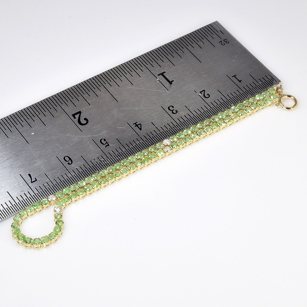 没有保留价 - 手镯 - 14K包金 黄金 -  2.23ct. tw. 沙弗莱石 - 钻石 #2.1