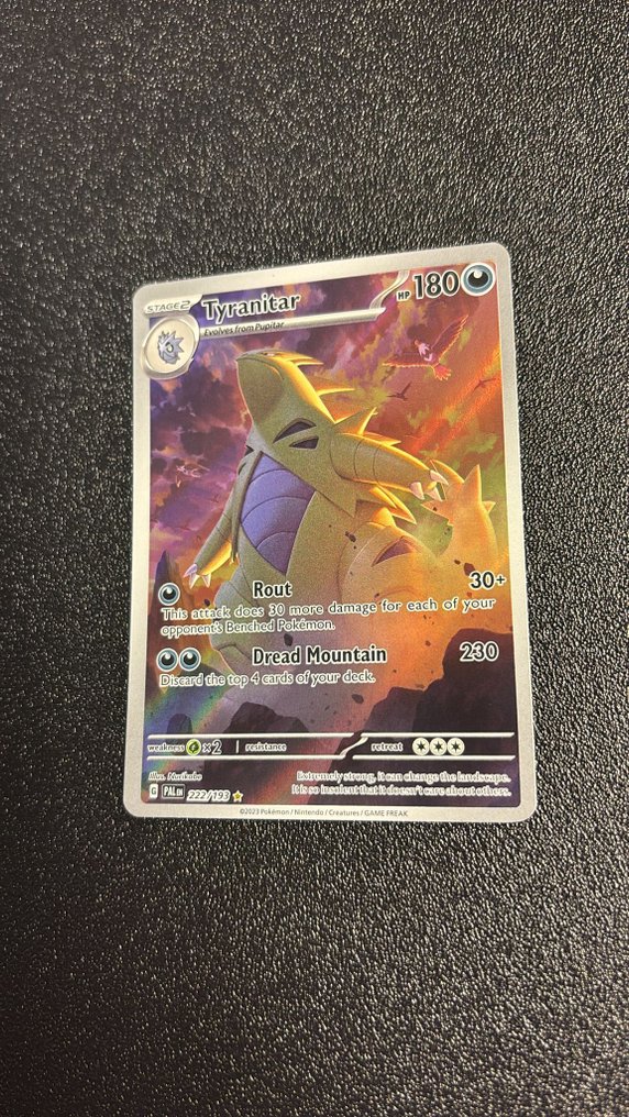 Pokémon - 1 Card - Tyranitar 222 完整艺术 - Scarlet & Violet - Paldea Evolved #1.0
