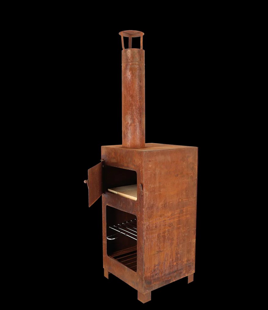 Θερμάστρα - Cortenstaal, Πέτρα - Φούρνος πίτσας - terras kachel #2.1