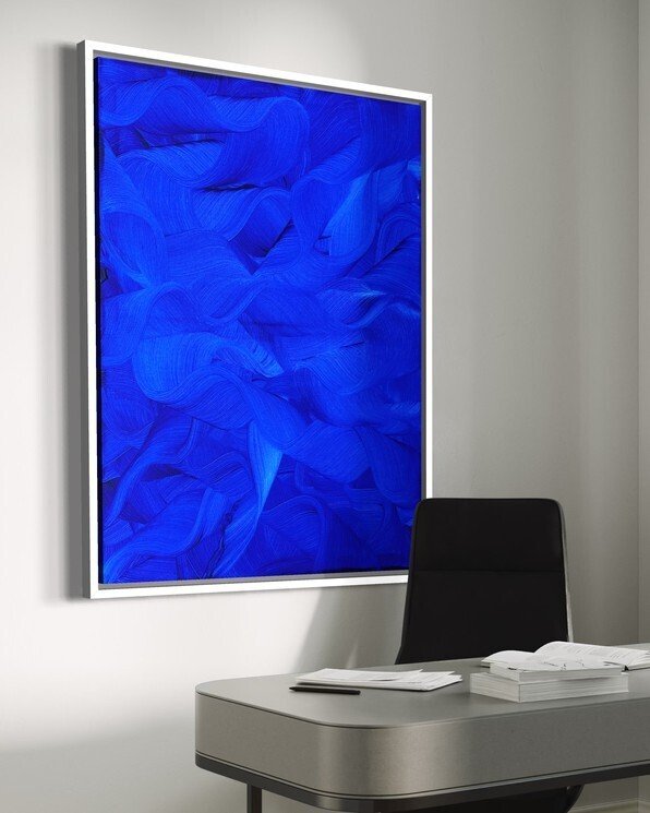 Anaïs LF - N°3 - Éclat Cobalt - Blue waves - Abstract art contemporary #1.0