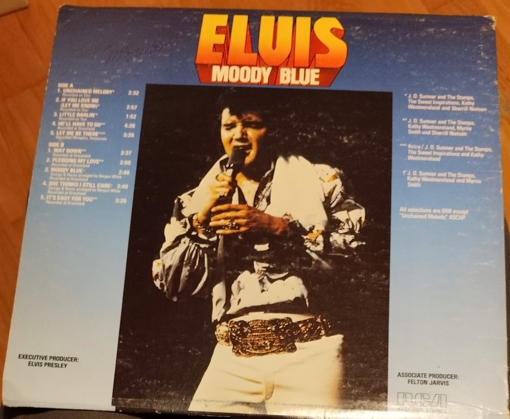 猫王 - 埃维斯·普里斯利 - MOODY BLUE - Special Blue Coloured Vinyl Press - LP - 1977 #2.1