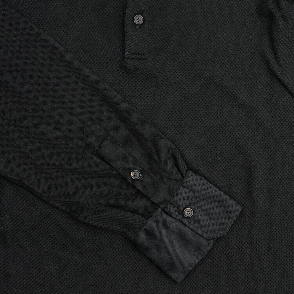 ISAIA NAPOLI RRP 1200€ "Iconico" Black Sartorial Knit Polo Sweater Wool Hand-Sewn- Size M - Polo - New with tags #4.3