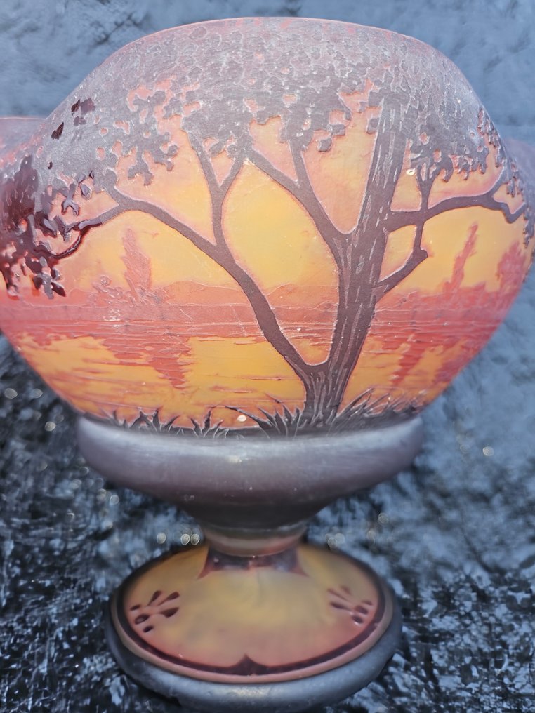 Daum Frères - 花瓶  - 玻璃 - Coupe polylobée #3.2