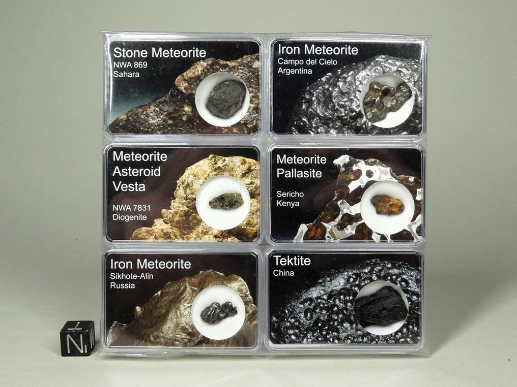 陨石收藏 - 5块陨石 + 1块玻璃陨石 - 入门套装 - 6 st #2.1