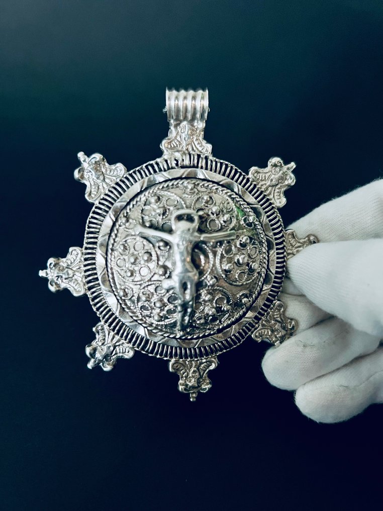  Λειψανοθήκη - Ασημί - 1650-1700 - Cristo Preñado  #1.0