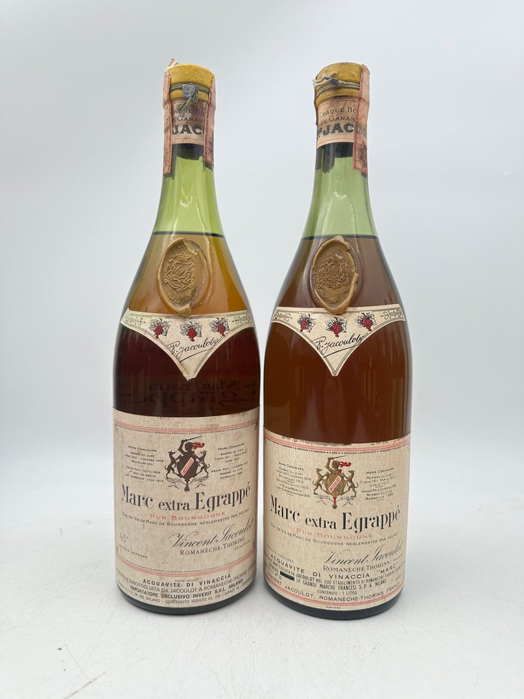Vincent Jacoulot - Marc Extra Egrappé pur Bourgogne - b. Δεκαετία του 1960 - 1.0 Litre - 2 μπουκαλιών #1.0