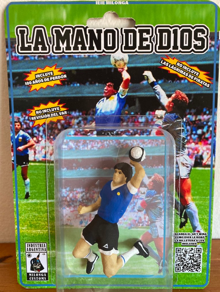 那不勒斯 - 世界盃足球賽 - 迪亞哥·馬拉度納 - 2020 - 1986年，上帝之手动作雕塑，海关。  #4.3