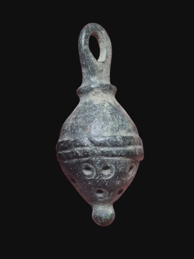 古羅馬 青銅色, 令人惊叹的早期邪眼金星 墜飾  (沒有保留價) #1.0