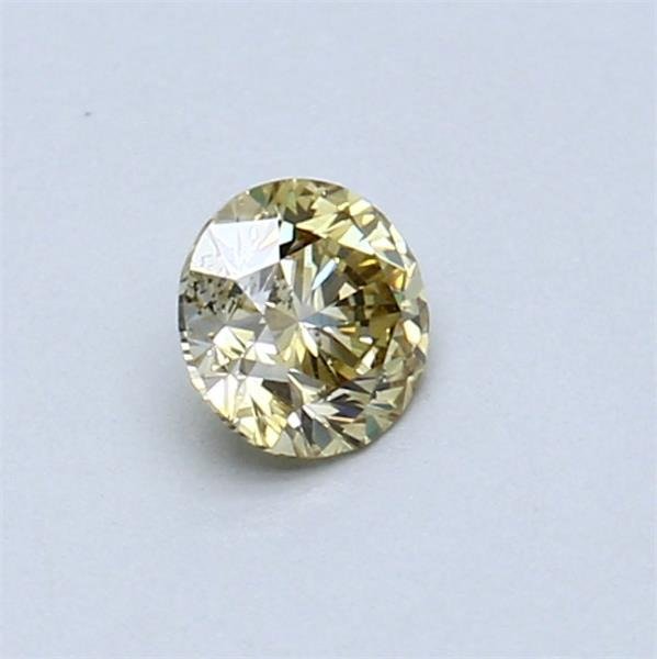 没有保留价 - 1 pcs 钻石  (天然色彩的)  - 0.30 ct - 圆形 - Fancy 稍帶綠色的 黄色 - SI2 微内含二级 - 国际宝石研究院（IGI） #1.0
