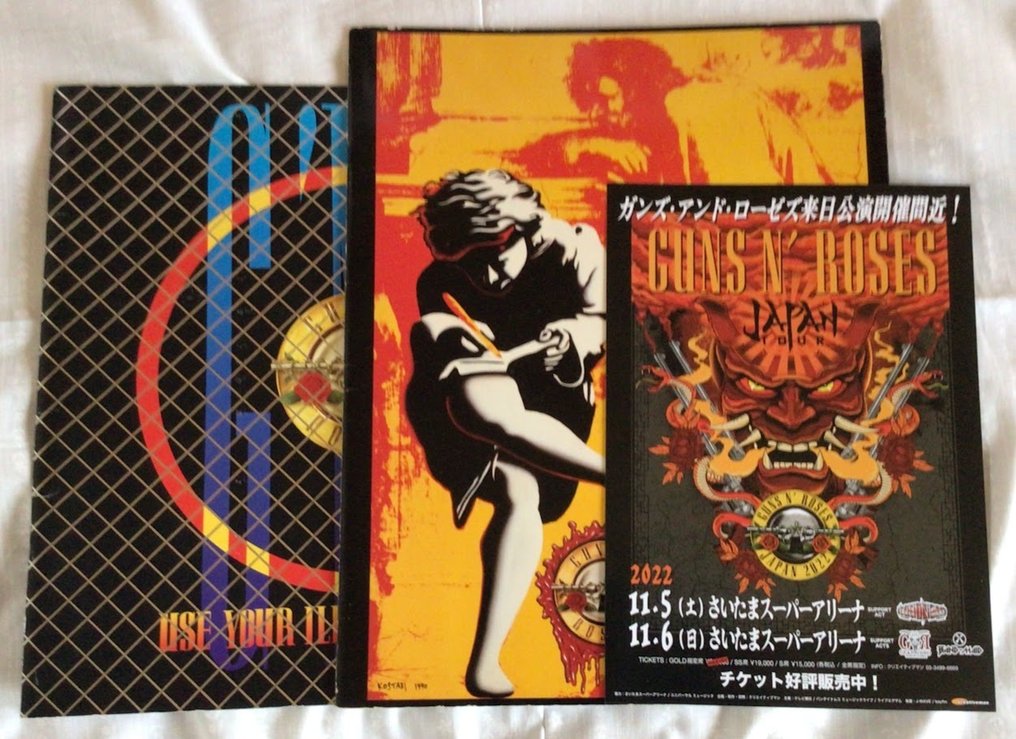 Guns N’ Roses - 原版日本巡回手册 1991 & 1993 + 日本宣传单 2022 #1.0