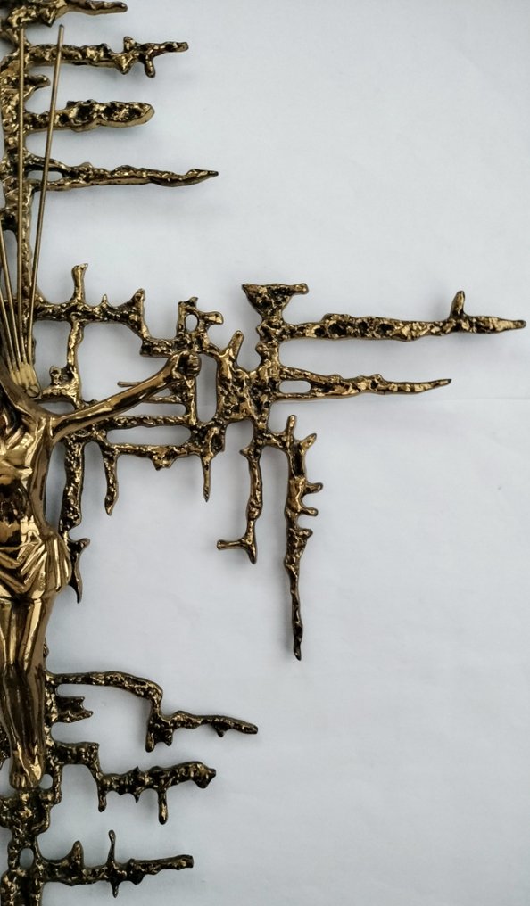 Inspirada de Salvador Dalí - Γλυπτό, Cristo de San Juan - 75 cm - Χυτός χρυσός μπρούντζος - 1970 #4.3