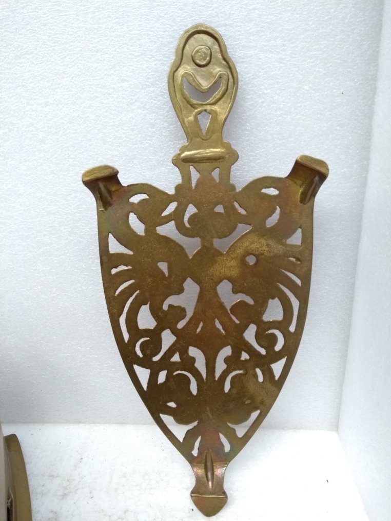 mit Messingständer - Strykejern (2) - Messing, Tre - kullbrenner #3.2