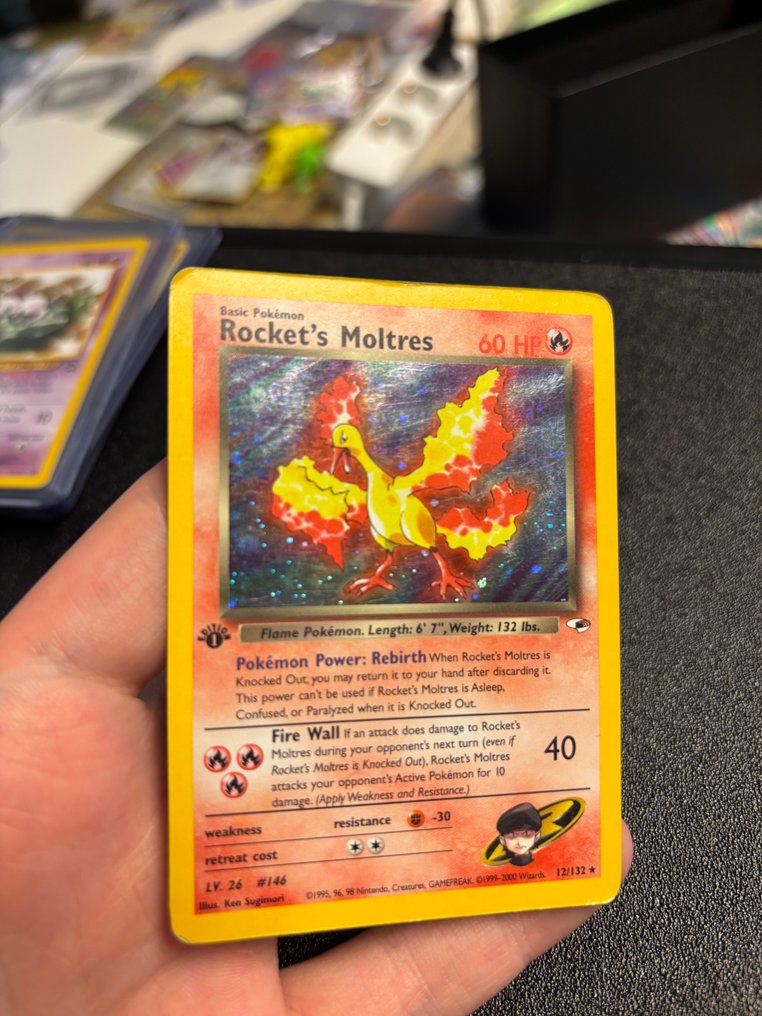 Pokémon - 1 Card - Rocket's Moltres 12/82 Foil, Πρώτη έκδοση - WOTC - Gym Heroes #4.3