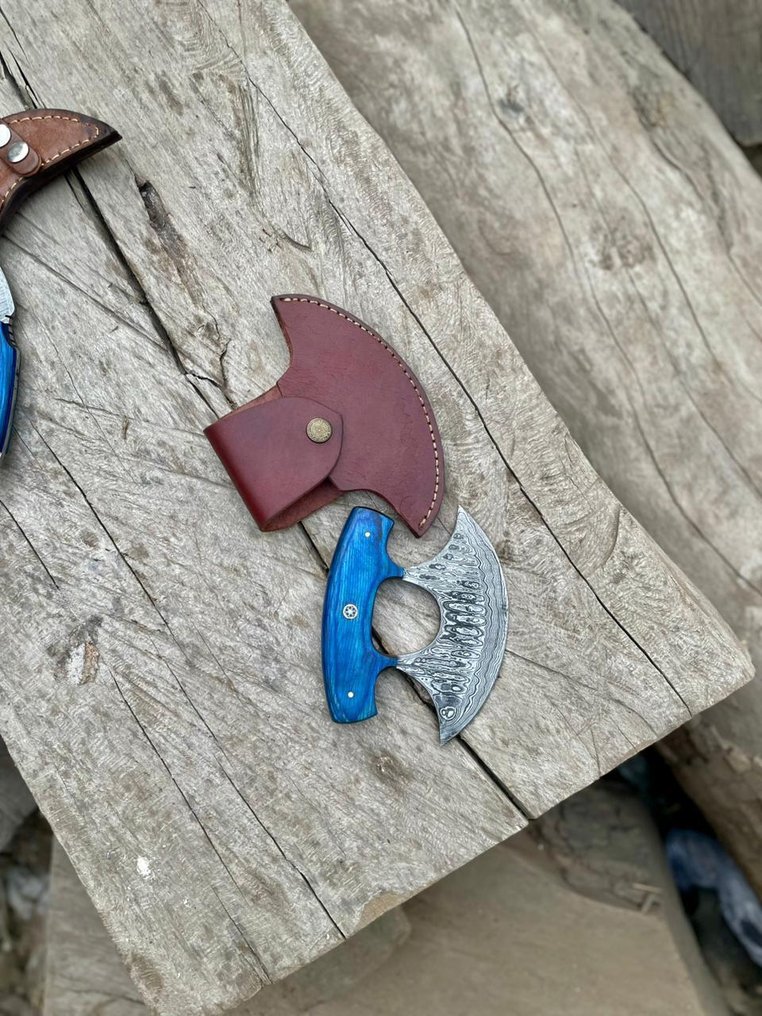 Køkkenkniv - Karambit - Stål, Harpiks, Læder - Storbritannien #3.2