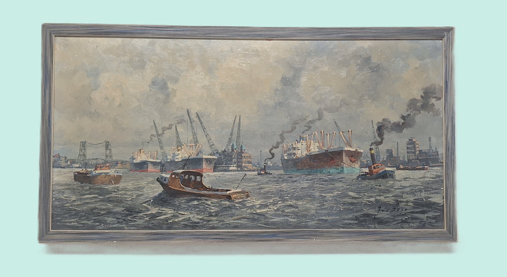 Van den Berg (XX) - **NO RESERVE ** Havengezicht hotel New York #1.0