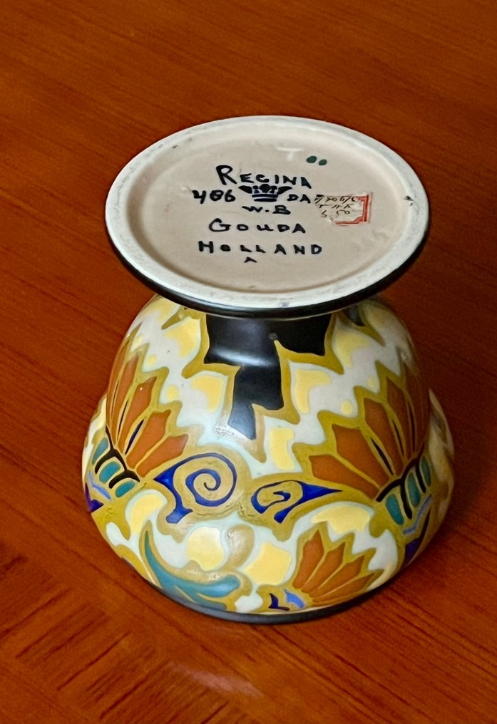 Regina Kunstaardewerkfabriek - 花瓶 (2) -  Darla  - 陶器 - 花瓶 & 托盘 #3.2