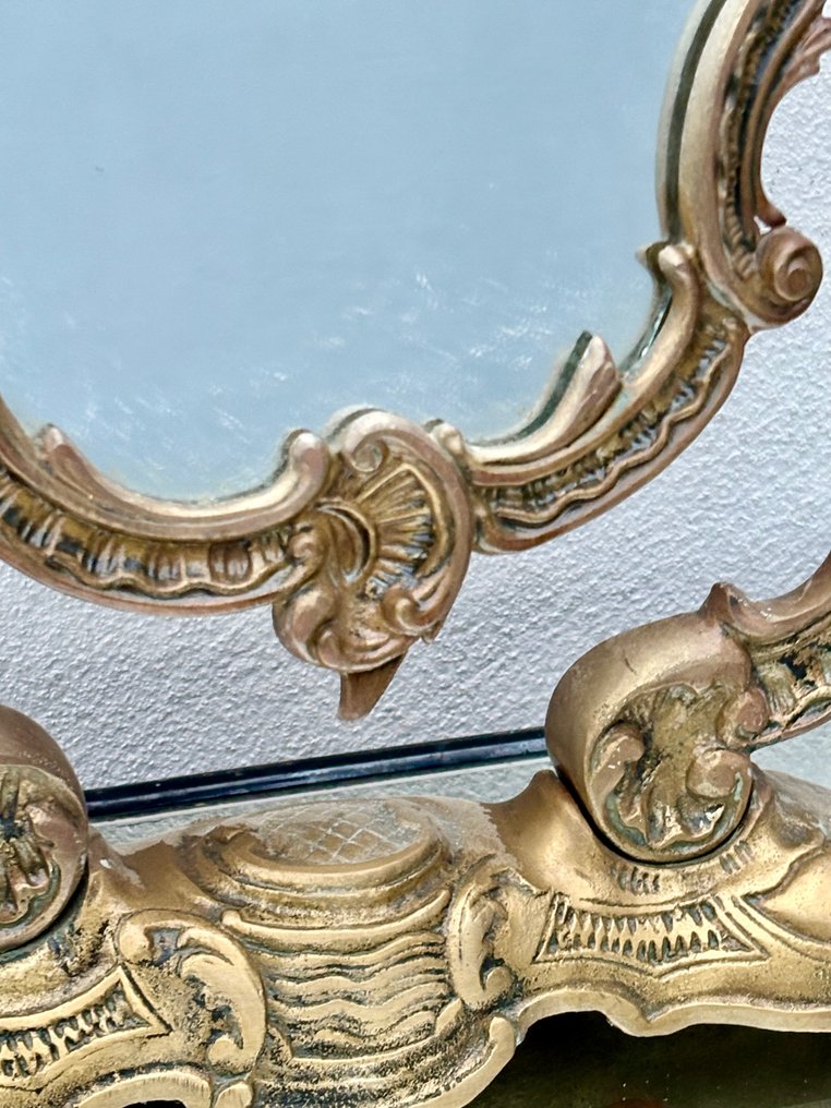 Table mirror - Bronze casting - with tiltable table #3.2