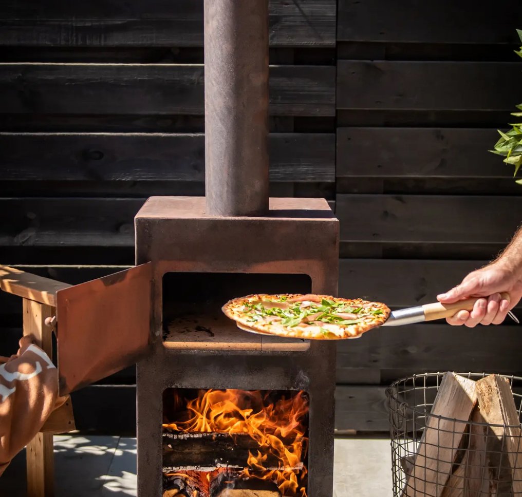 Θερμάστρα - Cortenstaal, Πέτρα - Φούρνος πίτσας - terras kachel #1.0