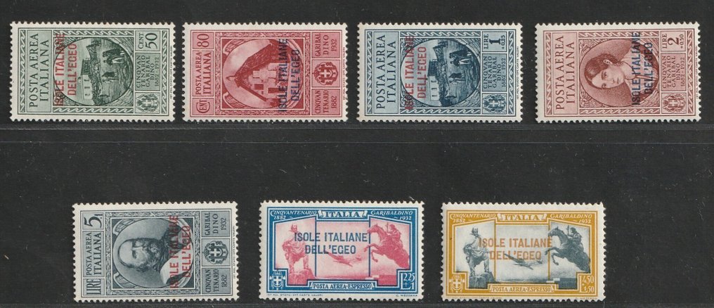 Ιταλικά Νησιά του Αιγαίου - Γενικά ζητήματα 1932 - Garibaldi με επικάλυψη - Sassone PA14/PA20 S. 30 #1.0